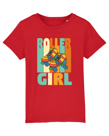 Retro Roller Girl Design Vintage Skating Red