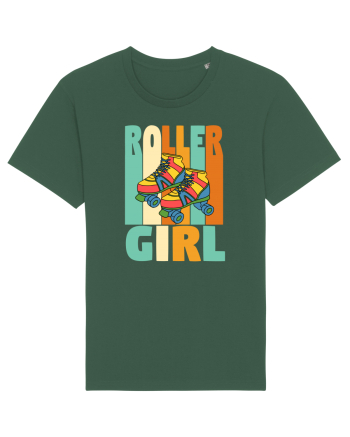 Retro Roller Girl Design Vintage Skating Bottle Green