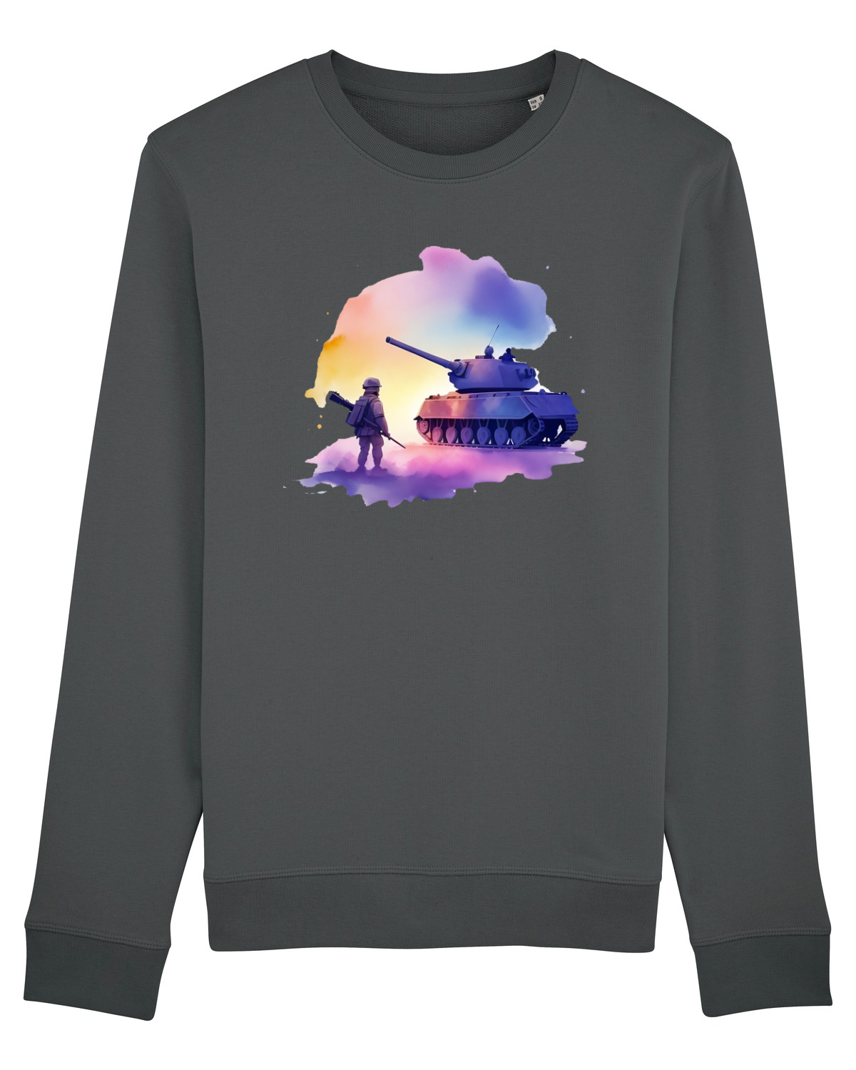 Bluză mânecă lungă Unisex Rise Anthracite