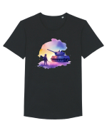 Aquatic Warrior Tricou mânecă scurtă guler larg Bărbat Skater