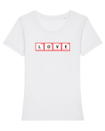 Love (chemical symbols) Tricou mânecă scurtă guler larg fitted Damă Expresser
