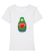 Matroska Tricou mânecă scurtă guler larg fitted Damă Expresser