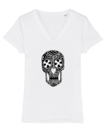 Skull Tricou mânecă scurtă guler V Damă Evoker