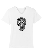 Skull Tricou mânecă scurtă guler V Bărbat Presenter