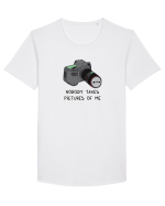 Nobody takes pictures of me Tricou mânecă scurtă guler larg Bărbat Skater