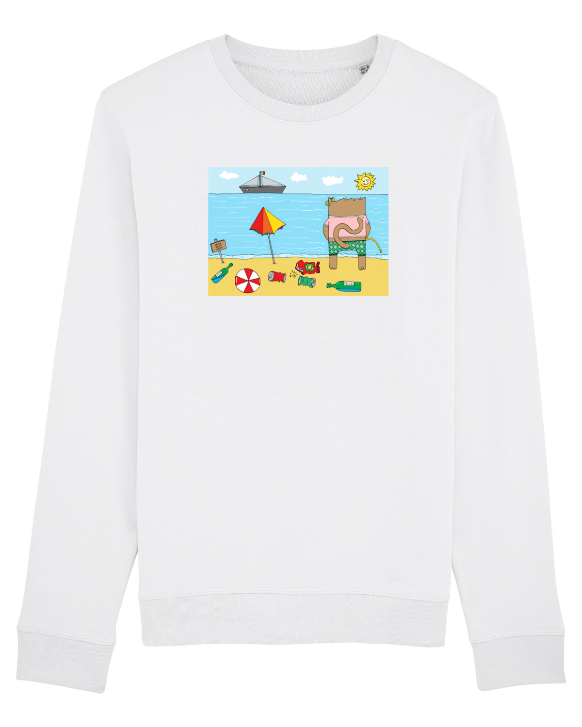 Bluză mânecă lungă Unisex Rise White