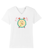 Sleepy clock Tricou mânecă scurtă guler V Bărbat Presenter
