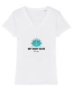 My Baby Blue (Blue Agave) Tricou mânecă scurtă guler V Damă Evoker
