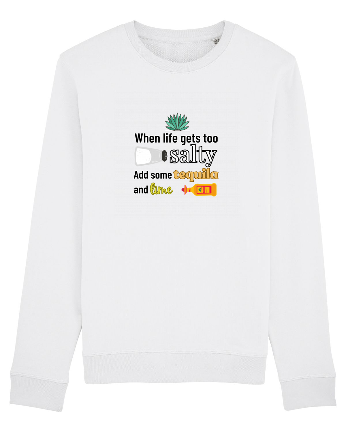 Bluză mânecă lungă Unisex Rise White
