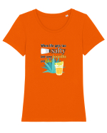 Add Some Tequila (variant) Tricou mânecă scurtă guler larg fitted Damă Expresser