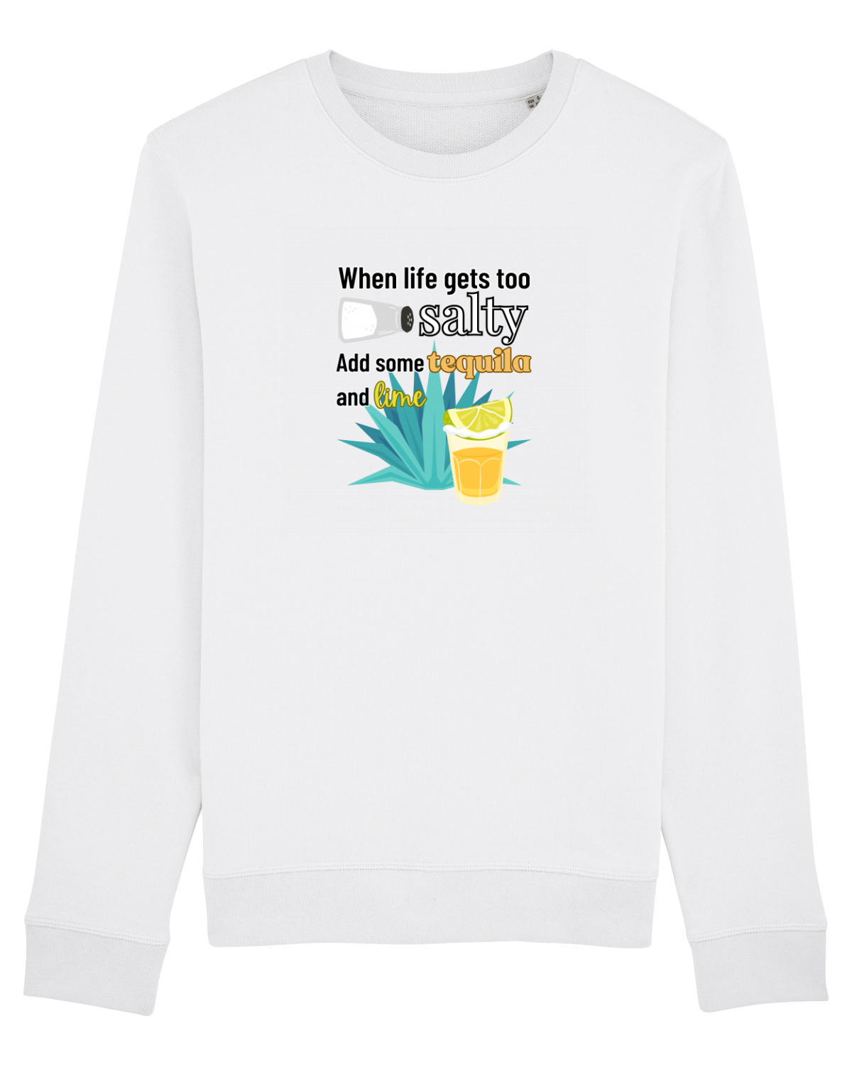 Bluză mânecă lungă Unisex Rise White