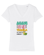 Agave Heart Tequila Tricou mânecă scurtă guler V Damă Evoker
