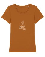 Pun inima in ceea ce fac - tequila (alb) Tricou mânecă scurtă guler larg fitted Damă Expresser