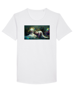 Aquarius #1 Tricou mânecă scurtă guler larg Bărbat Skater