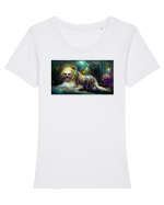 Leo #1 Tricou mânecă scurtă guler larg fitted Damă Expresser