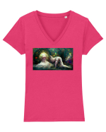 Virgo #1 Tricou mânecă scurtă guler V Damă Evoker