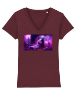Libra #2 Tricou mânecă scurtă guler V Damă Evoker