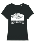 Călător în România - Vf Moldoveanu Tricou mânecă scurtă guler larg fitted Damă Expresser