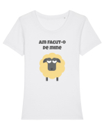 Am facut-o de oaie Tricou mânecă scurtă guler larg fitted Damă Expresser