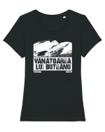 Călător în România - Vf Vânătoarea lui Buteanu Tricou mânecă scurtă guler larg fitted Damă Expresser