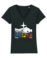 pentru montaniarzi - Romania - Lespezi Tricou mânecă scurtă guler V Damă Evoker