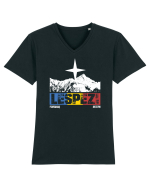 pentru montaniarzi - Romania - Lespezi Tricou mânecă scurtă guler V Bărbat Presenter