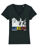 pentru montaniarzi - Romania - Muntii Ciucas Tricou mânecă scurtă guler V Damă Evoker