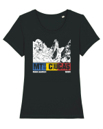 pentru montaniarzi - Romania - Muntii Ciucas Tricou mânecă scurtă guler larg fitted Damă Expresser