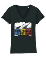 pentru montaniarzi - Romania - Vanatoarea lui Buteanu Tricou mânecă scurtă guler V Damă Evoker