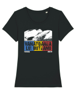 pentru montaniarzi - Romania - Vanatoarea lui Buteanu Tricou mânecă scurtă guler larg fitted Damă Expresser