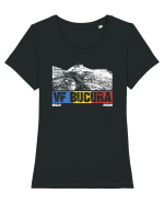 pentru montaniarzi - Romania - Vf Bucura - Bucegi Tricou mânecă scurtă guler larg fitted Damă Expresser