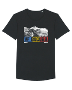 pentru montaniarzi - Romania - Vf Bucura - Bucegi Tricou mânecă scurtă guler larg Bărbat Skater