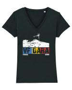 pentru montaniarzi - Romania - Vf Dara Tricou mânecă scurtă guler V Damă Evoker