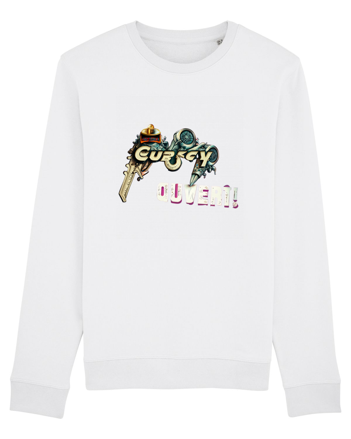 Bluză mânecă lungă Unisex Rise White