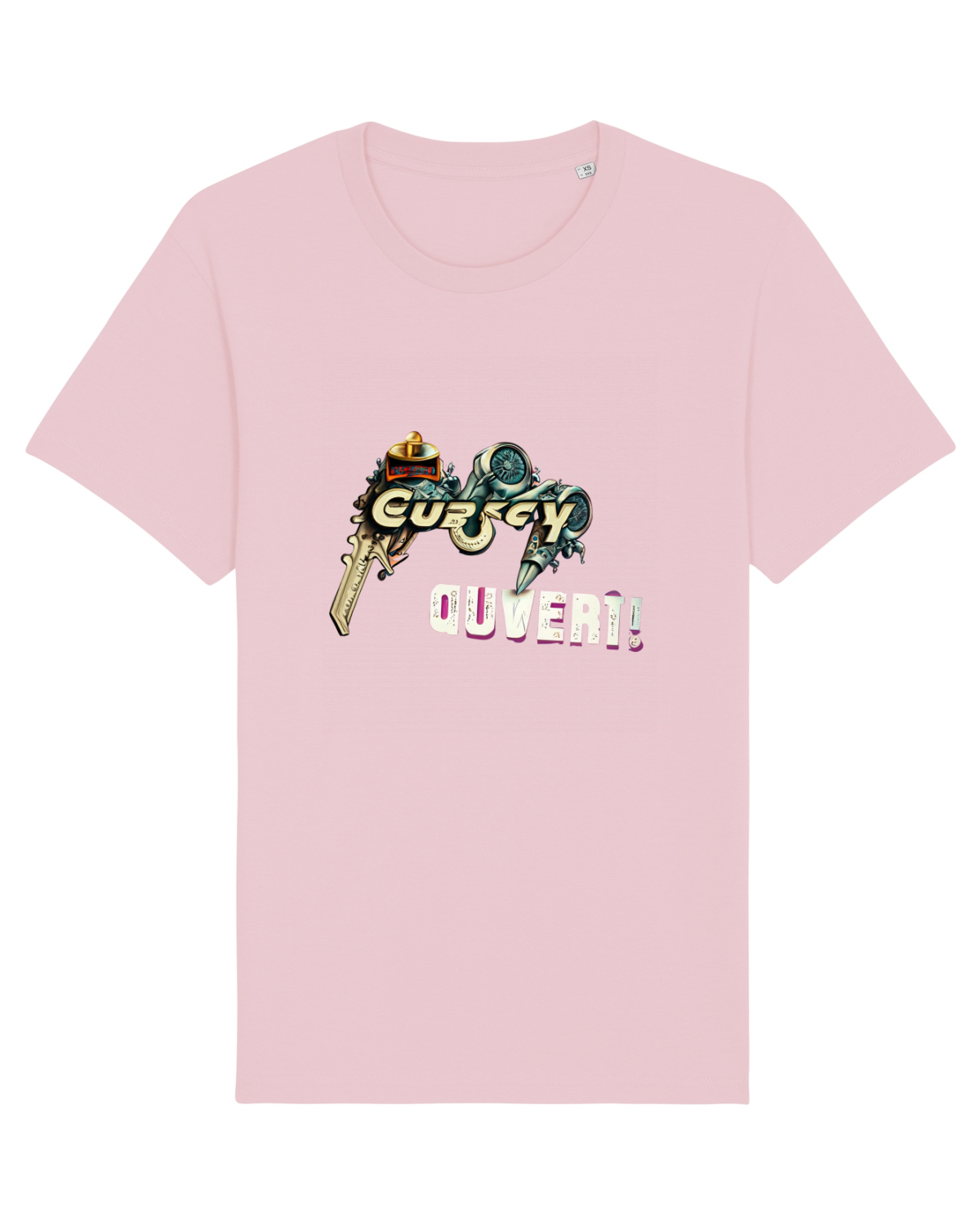 Tricou mânecă scurtă Unisex Rocker Cotton Pink