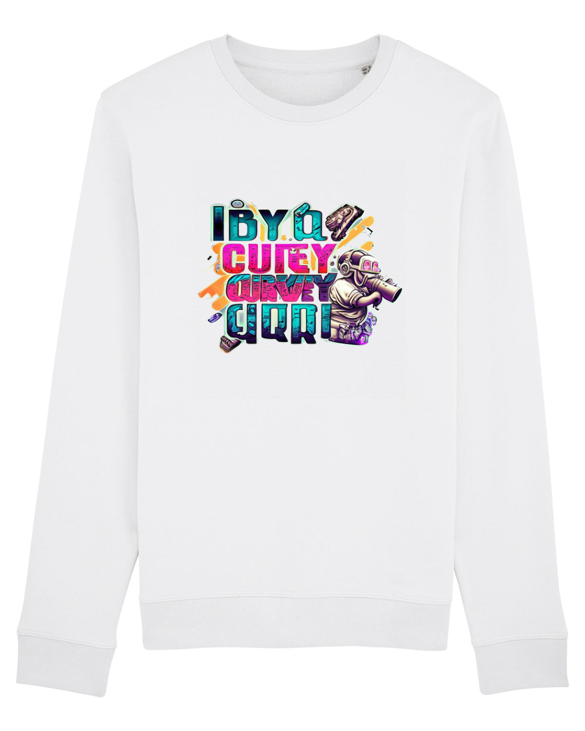 Bluză mânecă lungă Unisex Rise White