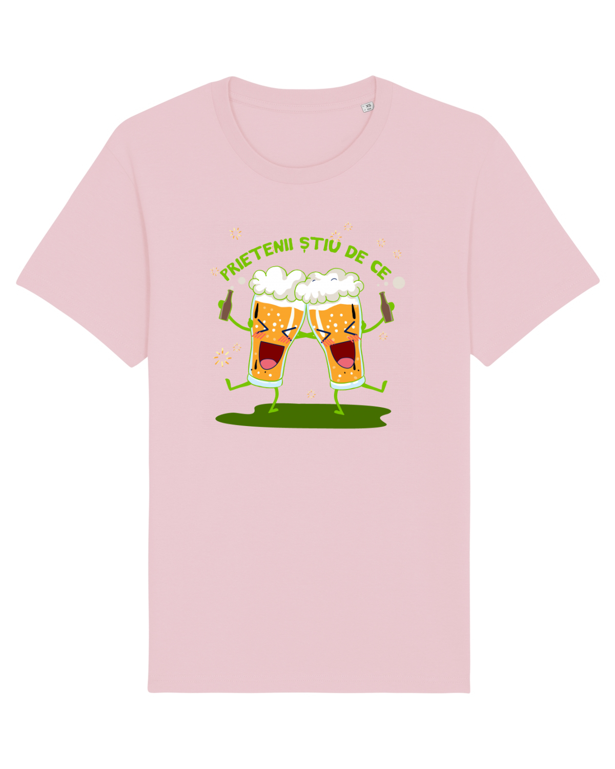 Tricou mânecă scurtă Unisex Rocker Cotton Pink