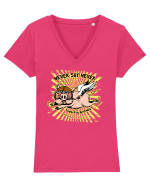 NEVER SAY NEVER Tricou mânecă scurtă guler V Damă Evoker