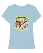 NEVER SAY NEVER Tricou mânecă scurtă guler larg fitted Damă Expresser