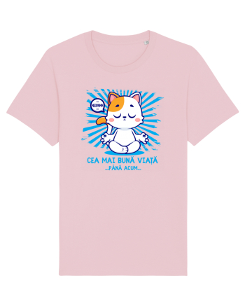 CEA MAI BUNA VIATA ... pana acum (MEOWMMM - pisica yoga) Cotton Pink