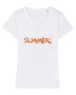 SUMMER 2023 (Vara 2023 - amintire) Tricou mânecă scurtă guler V Damă Evoker