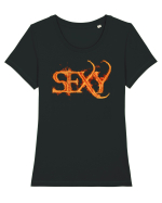 SEXY ;) Cat de HOT te consideri? :D Tricou mânecă scurtă guler larg fitted Damă Expresser