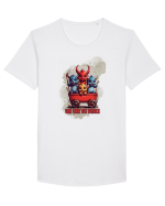 Un car de draci Tricou mânecă scurtă guler larg Bărbat Skater