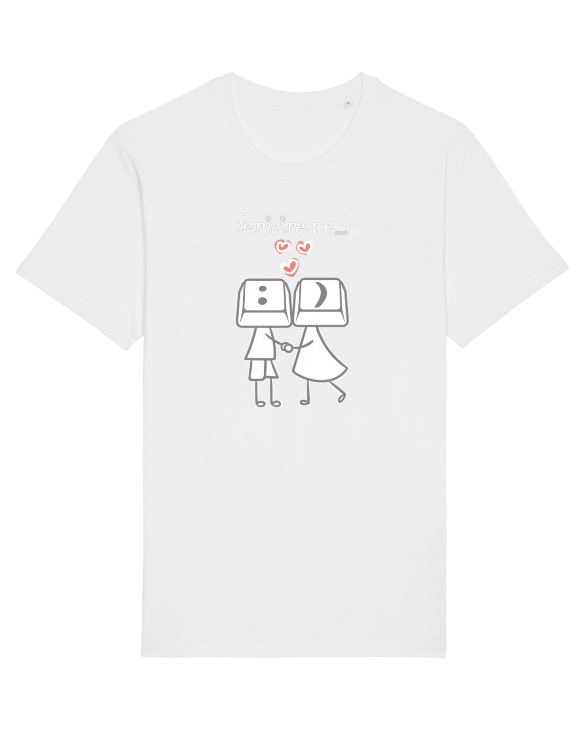 Tricou mânecă scurtă Unisex Rocker White