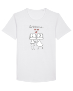 Fericirea e... :)  2 Tricou mânecă scurtă guler larg Bărbat Skater