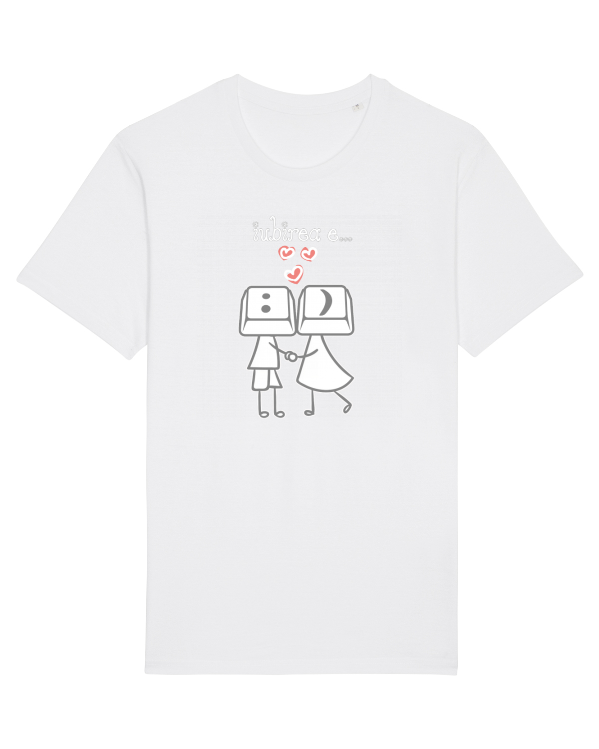 Tricou mânecă scurtă Unisex Rocker White