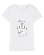 Iubirea  e... :)  2 Tricou mânecă scurtă guler V Damă Evoker