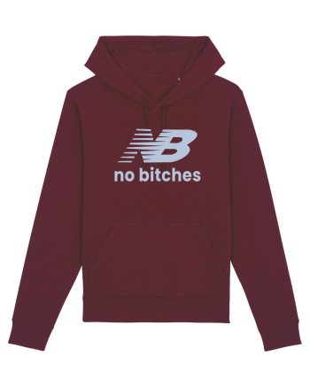 NB No Bitches Funny Logo Burgundy