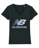 NB No Bitches Funny Logo Tricou mânecă scurtă guler V Damă Evoker