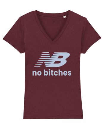 NB No Bitches Funny Logo Burgundy